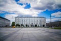 Poland, Warsaw, The statue of Lech KaczyÃâski on PiÃâsudski Square Royalty Free Stock Photo